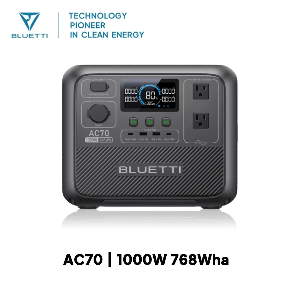 BLUETTI AC70 Portable Power Station Solar Generator