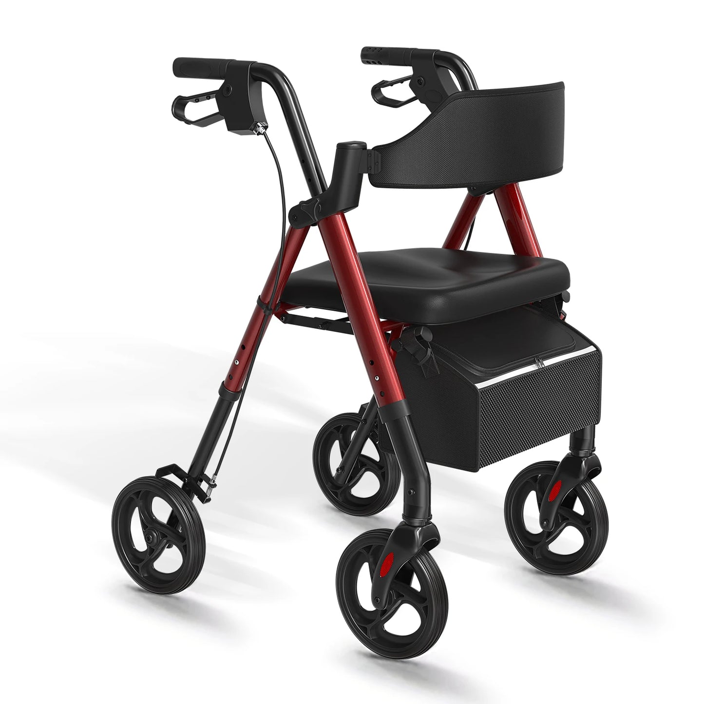 Maidesite Foldable Rollator Walker For Seniors With Seat And Aluminum