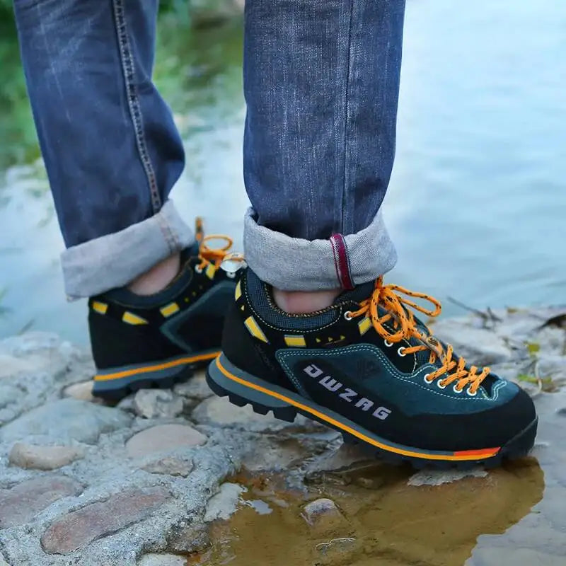 NONECN Waterproof Hiking Boots for Men Lace Up Desert Tactical