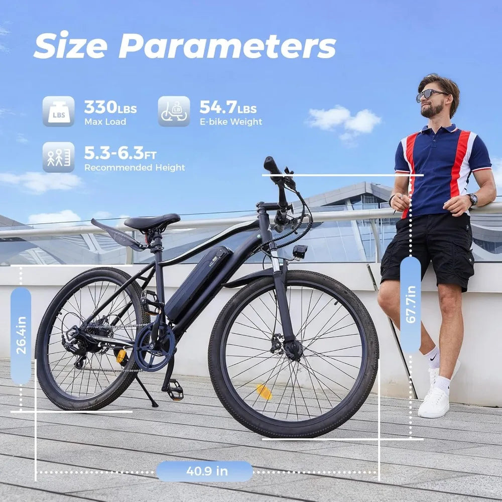 750W Peak Electric Bike With Removable Battery 20MPH