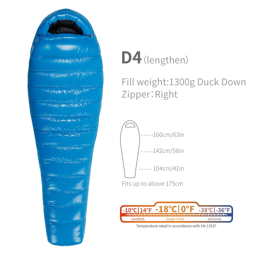AEGISMAX Duck Down Sleeping Bag 650FP Ultralight Outdoor