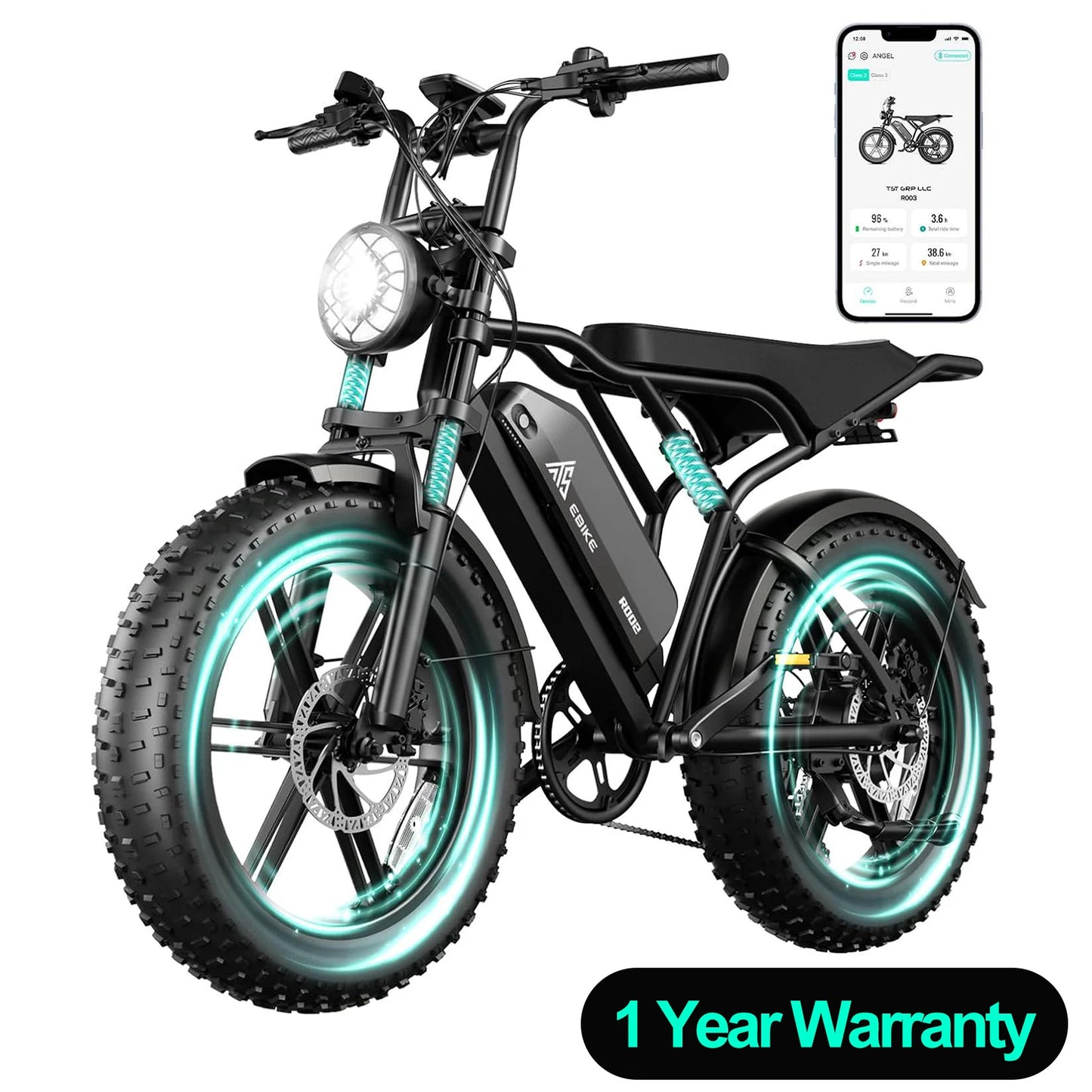 TST R002 1500W Fat Tire Electric Bike All Terrain Offroad