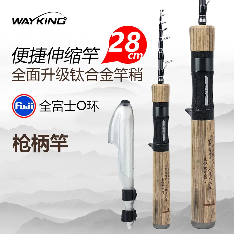 Telescopic Fishing Rod Portable Stream Pole for Travel