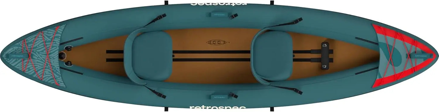 Inflatable Tandem Kayak For Adults Includes Paddle Pump