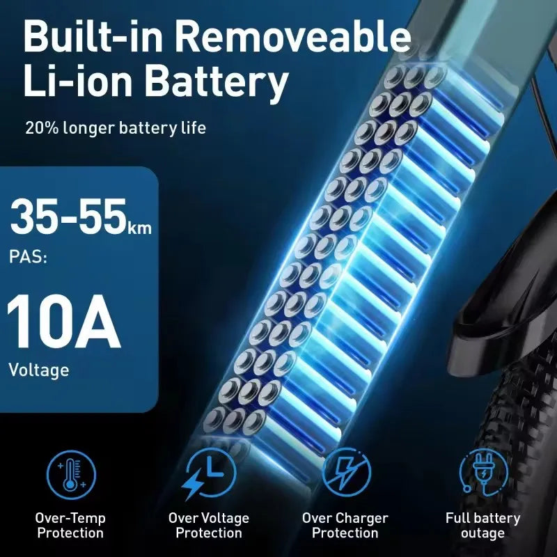 SAMEBIKE 500W Electric Bicycle 36V 10Ah Battery Environmentally Friendly