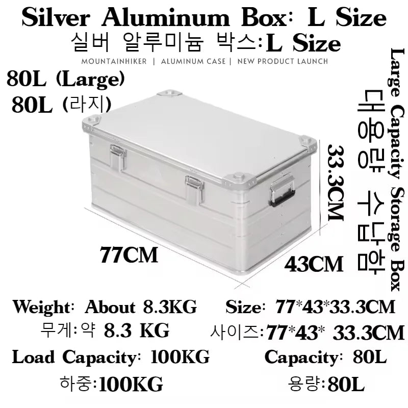 MOUNTAINHIKER Outdoor Storage Box Aluminum Alloy Large Capacity