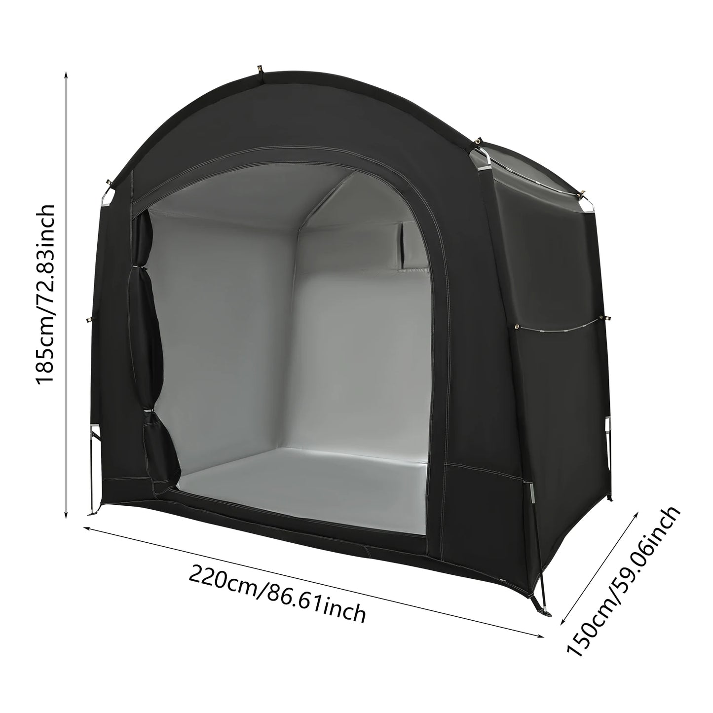 Portable Bike Storage Shed for 1-4 Bikes Waterproof Shelter