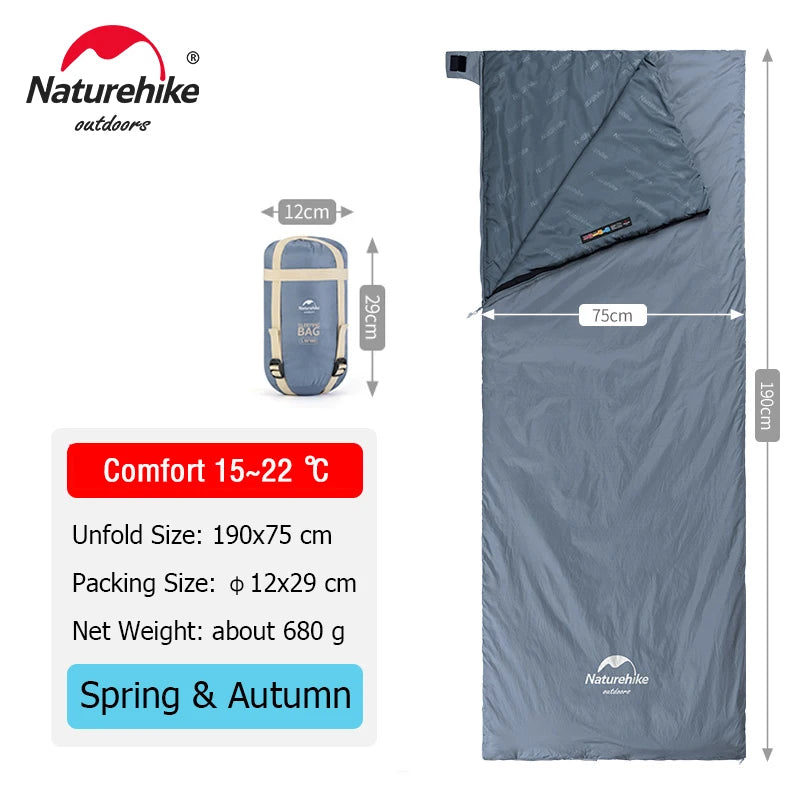 Naturehike LW180 Ultralight Three Season Sleeping Bag For Camping