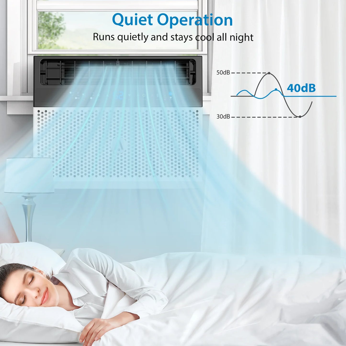 HiMISS Window Air Conditioner With Washable Filter