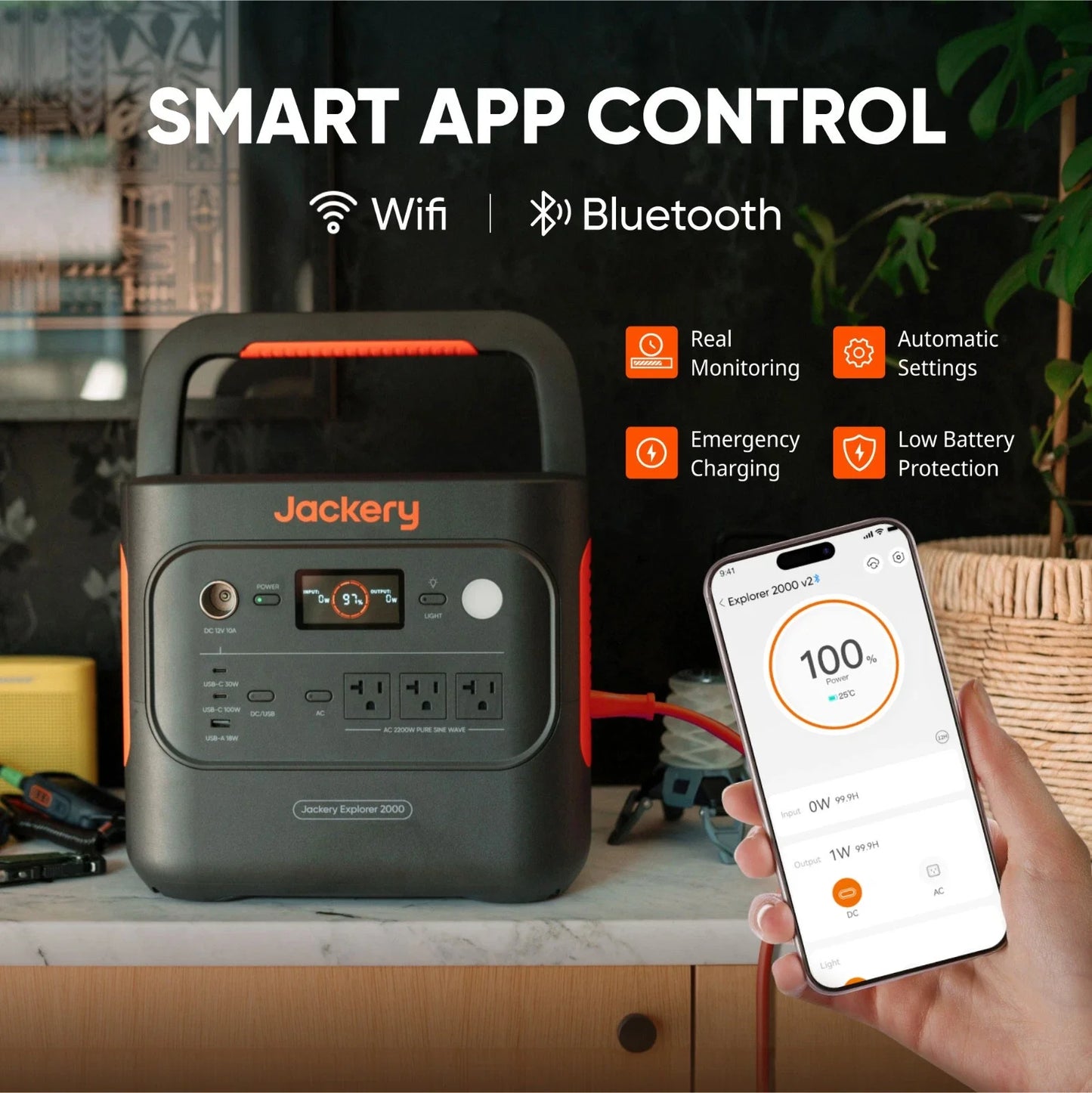 Jackery Explorer 2000v2 Portable Power Station With 200W Solar Panel