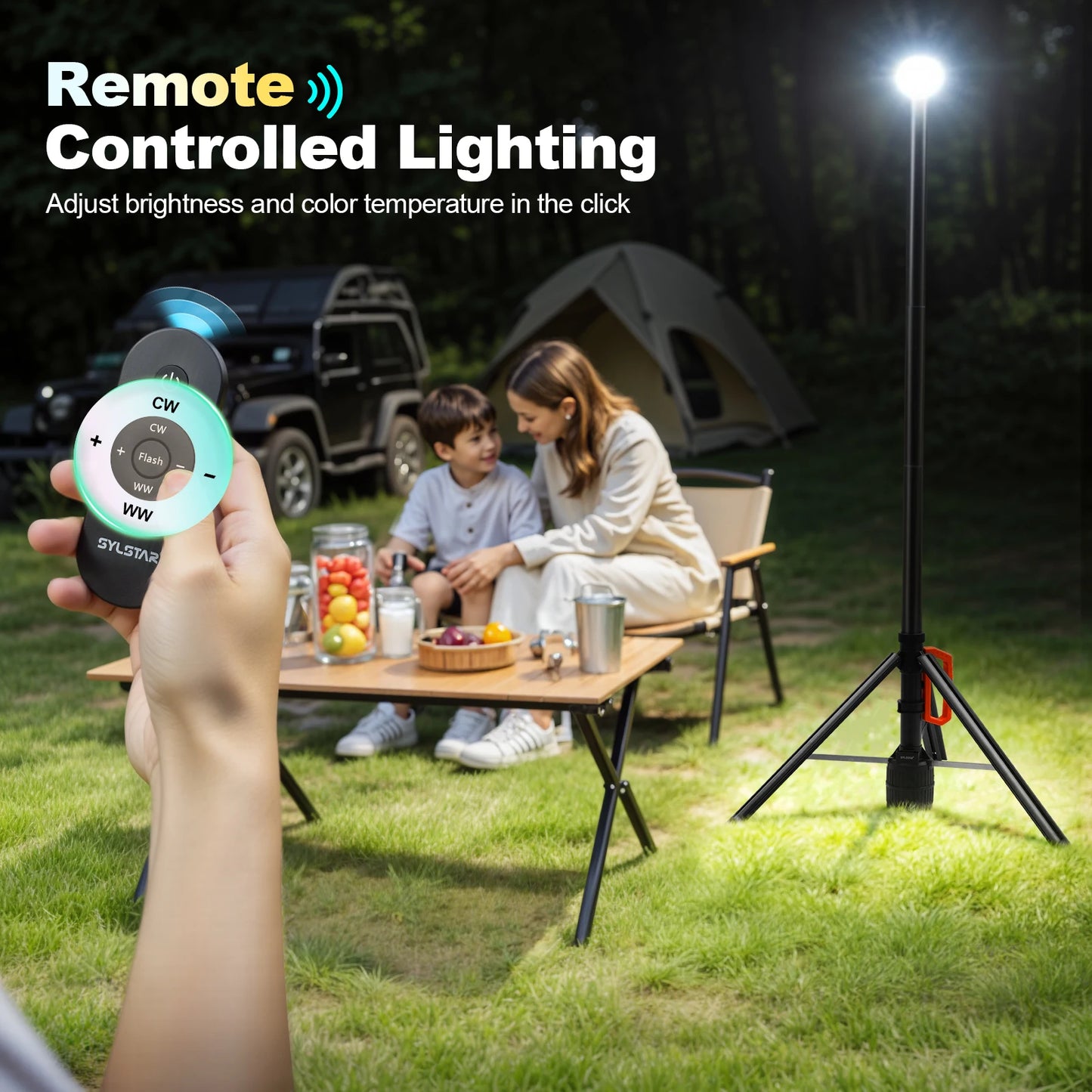 360 Degree Rechargeable Work Light 3CCT Dimmable Remote