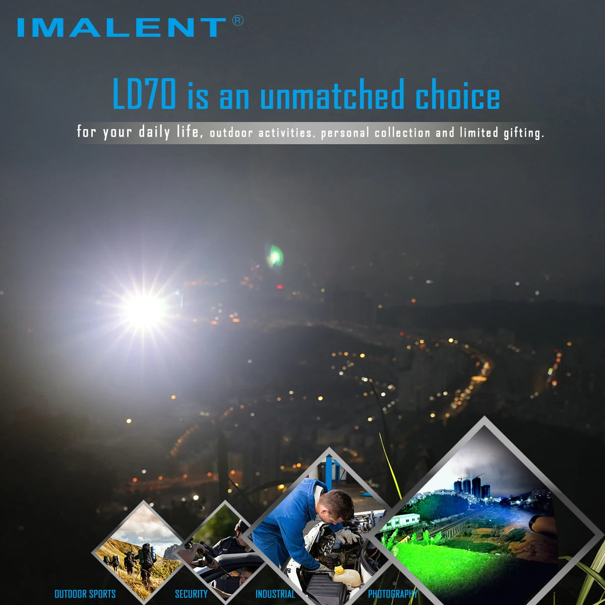IMALENT LD70 Powerful EDC Flashlight With CREE XHP LED