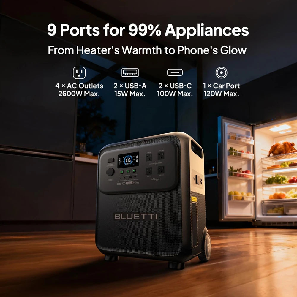 Bluetti Elite 400 Portable Power Station Solar Generator