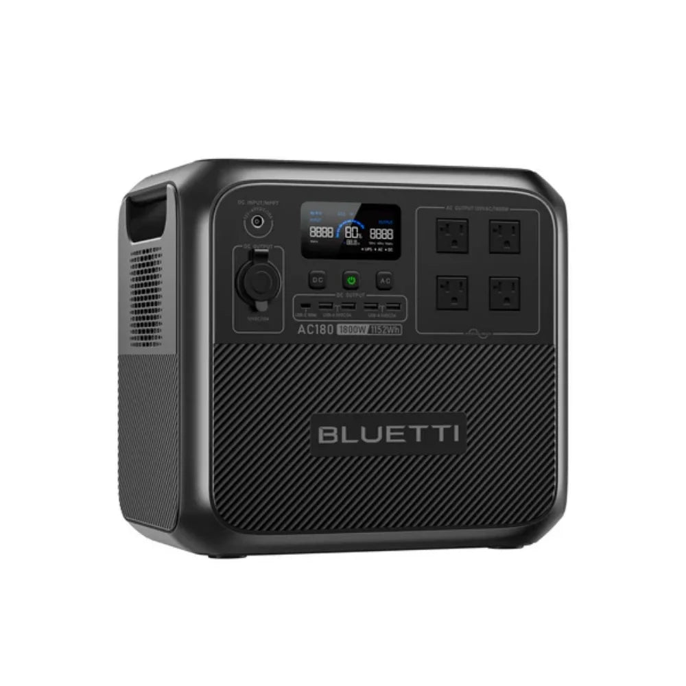 BLUETTI AC180 Solar Portable Power Station 1800W 1152Wh Generator