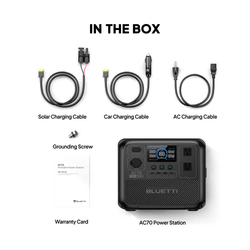 BLUETTI AC70 Portable Power Station Solar Generator