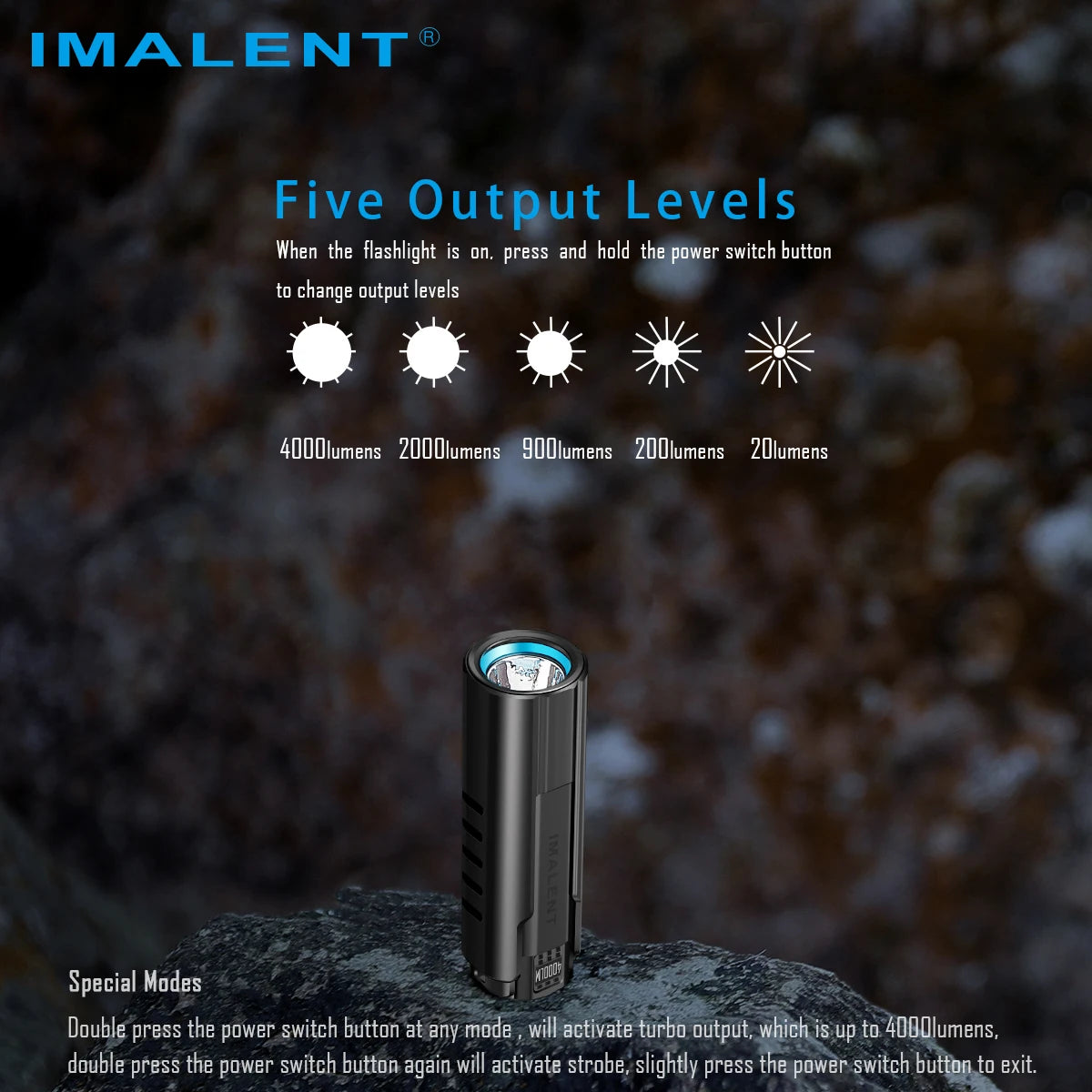 IMALENT LD70 LED Flashlight 4000 Lumens EDC USB Rechargeable