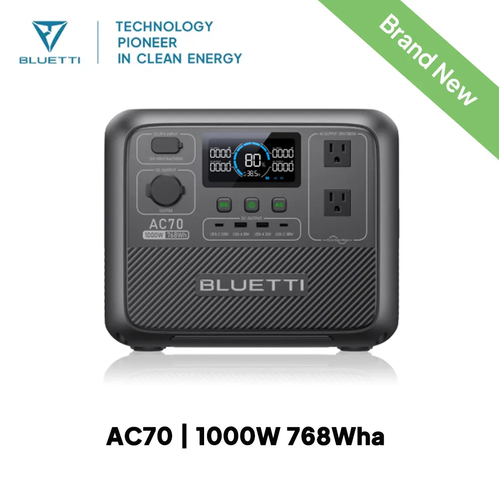 BLUETTI AC70 Portable Power Station Solar Generator