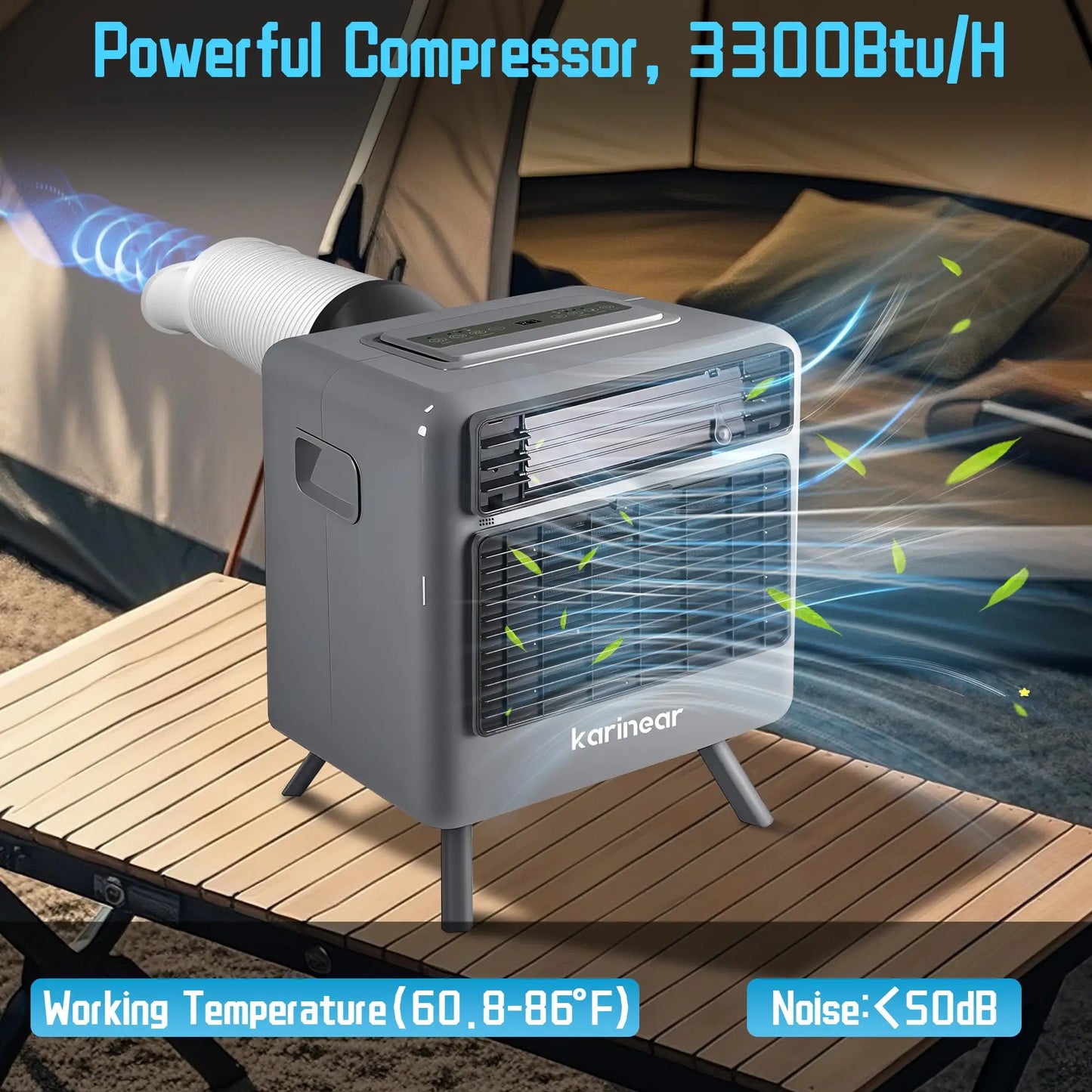 Portable Tent Air Conditioner 3300 BTU 110V For Camping