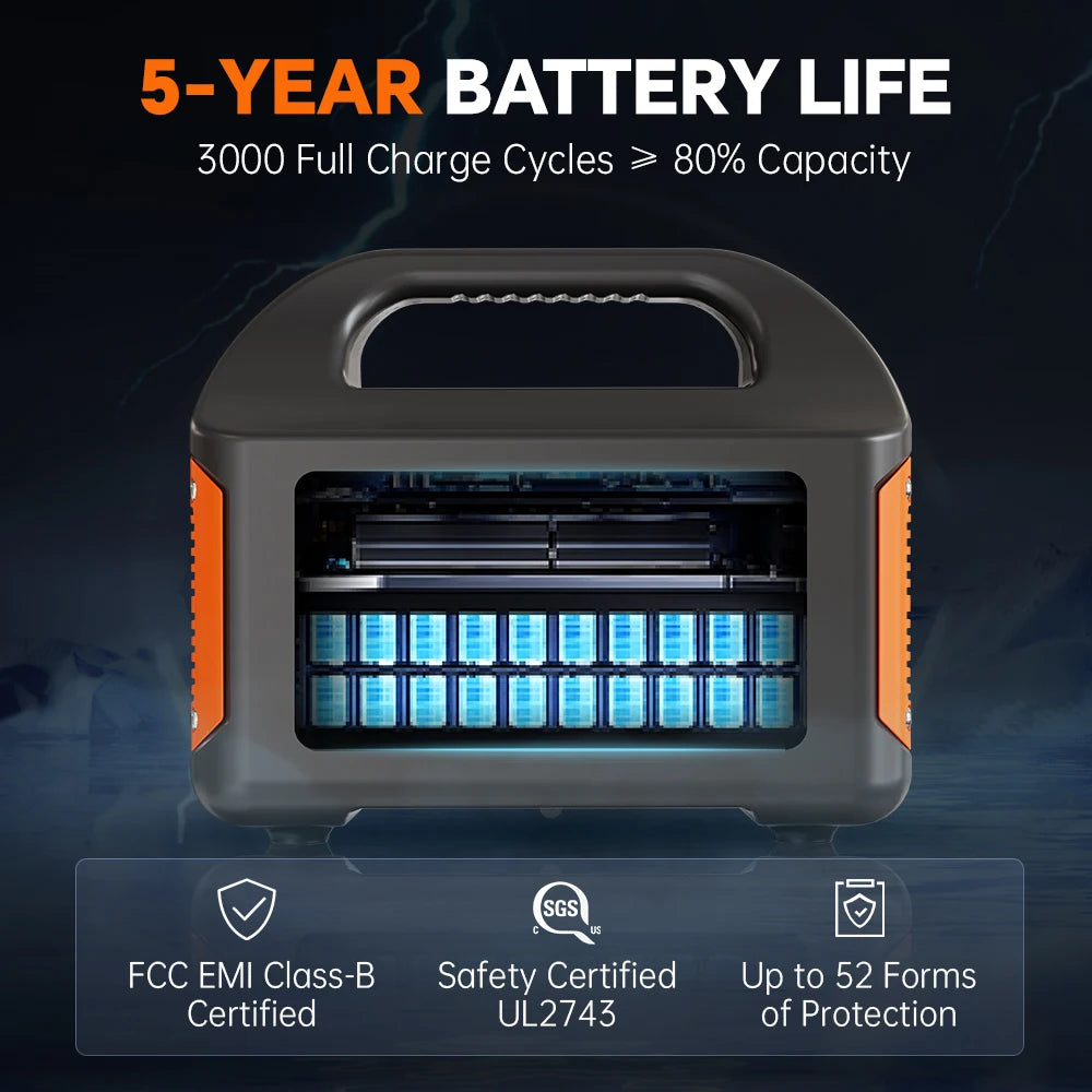 GaiaRay 500W Portable Power Station 110V Solar Generator
