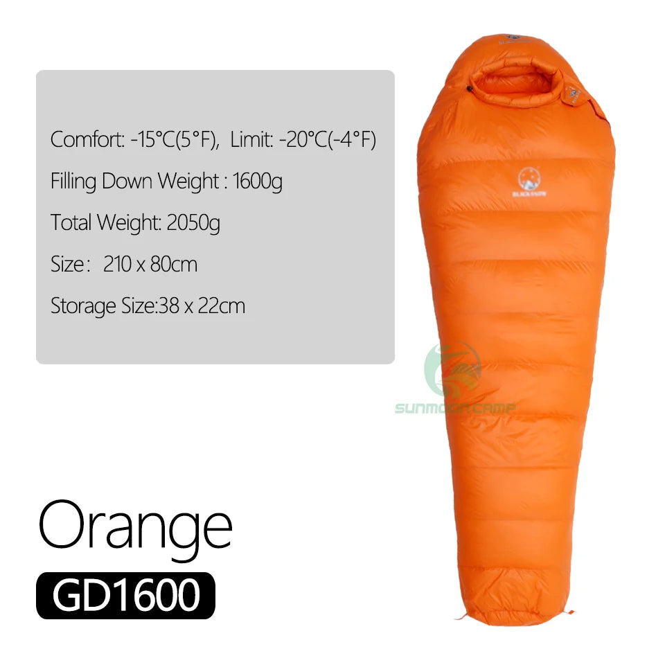 Ultralight Winter Goose Down Mummy Sleeping Bag For Adults