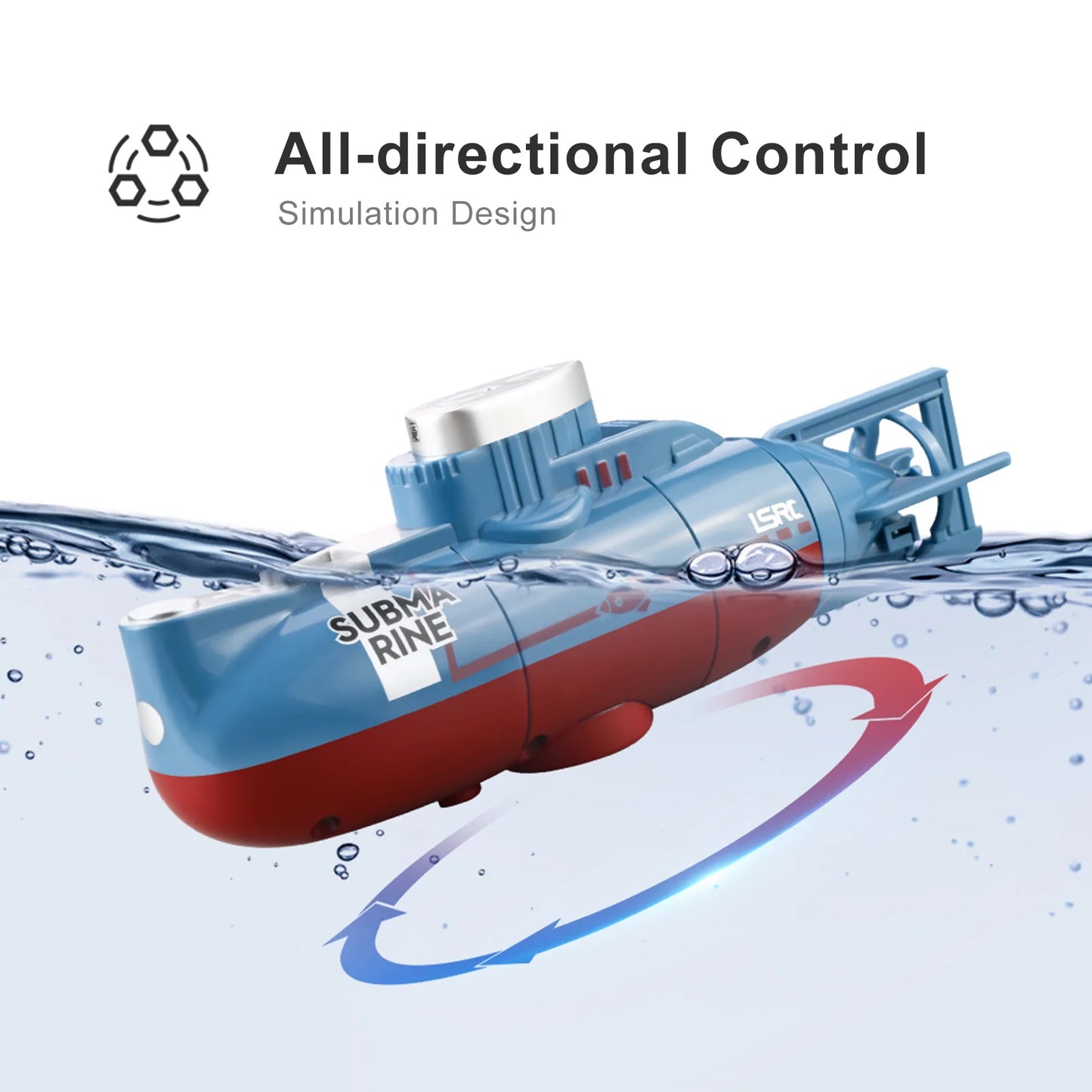 CONUSEA RC Submarine Waterproof Mini Boat Remote Control Toy