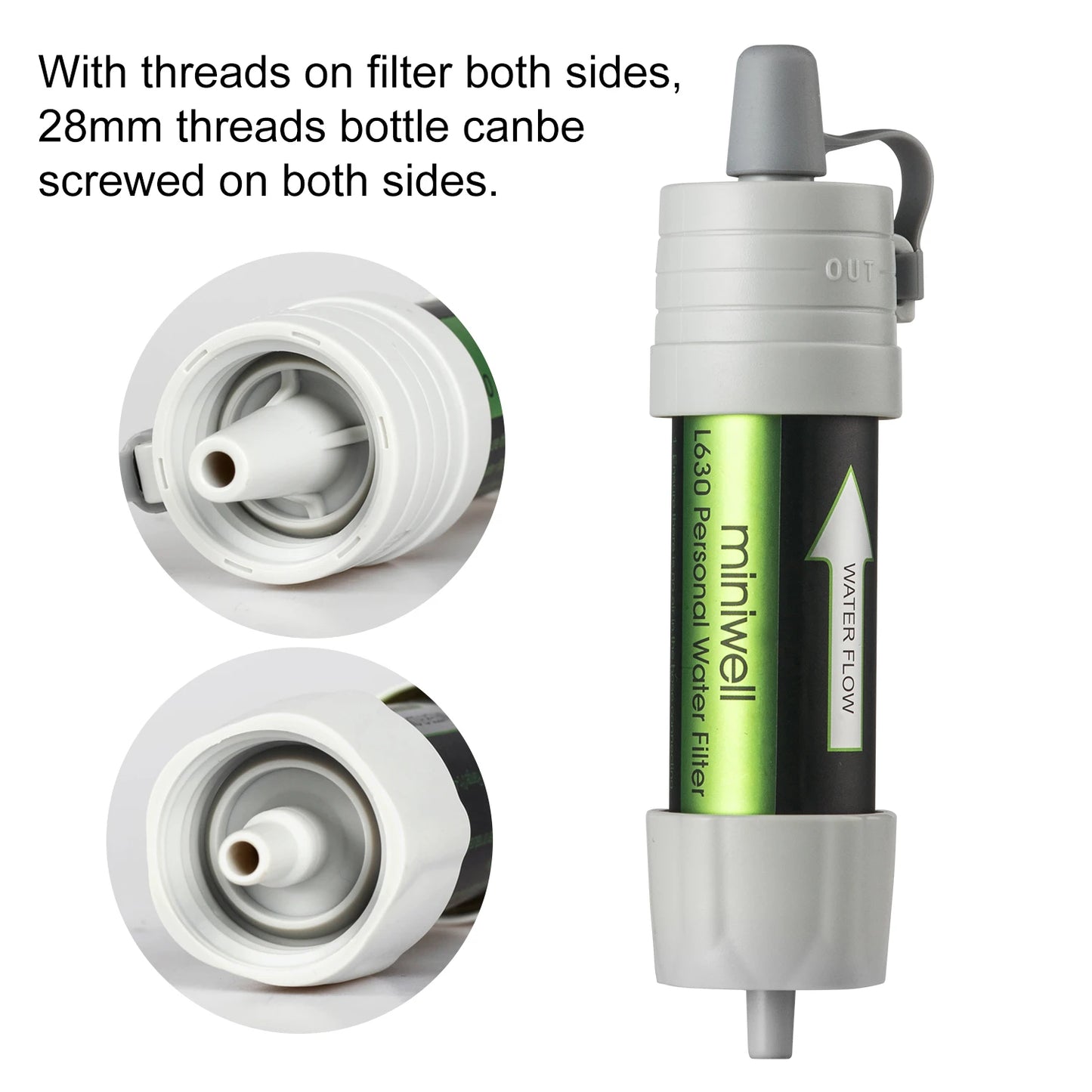 Water Purifier Straw Filter For Hiking And Survival Kit