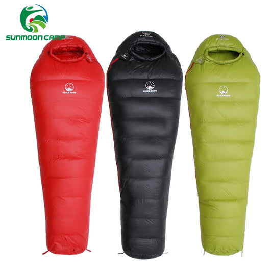 Ultralight Winter Goose Down Mummy Sleeping Bag For Adults