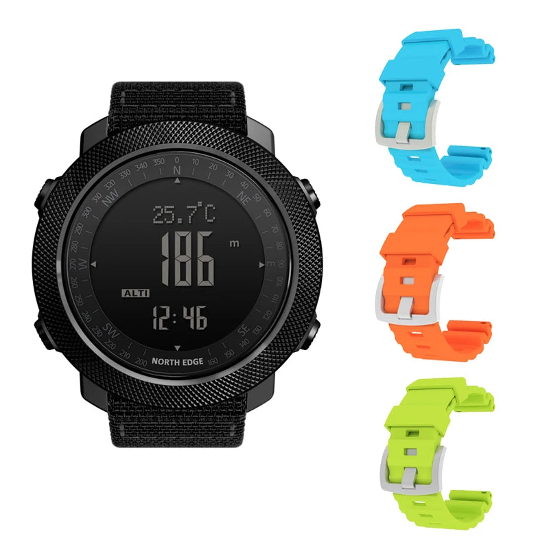NORTH EDGE Mens Digital Sport Watch Altimeter Barometer Compass