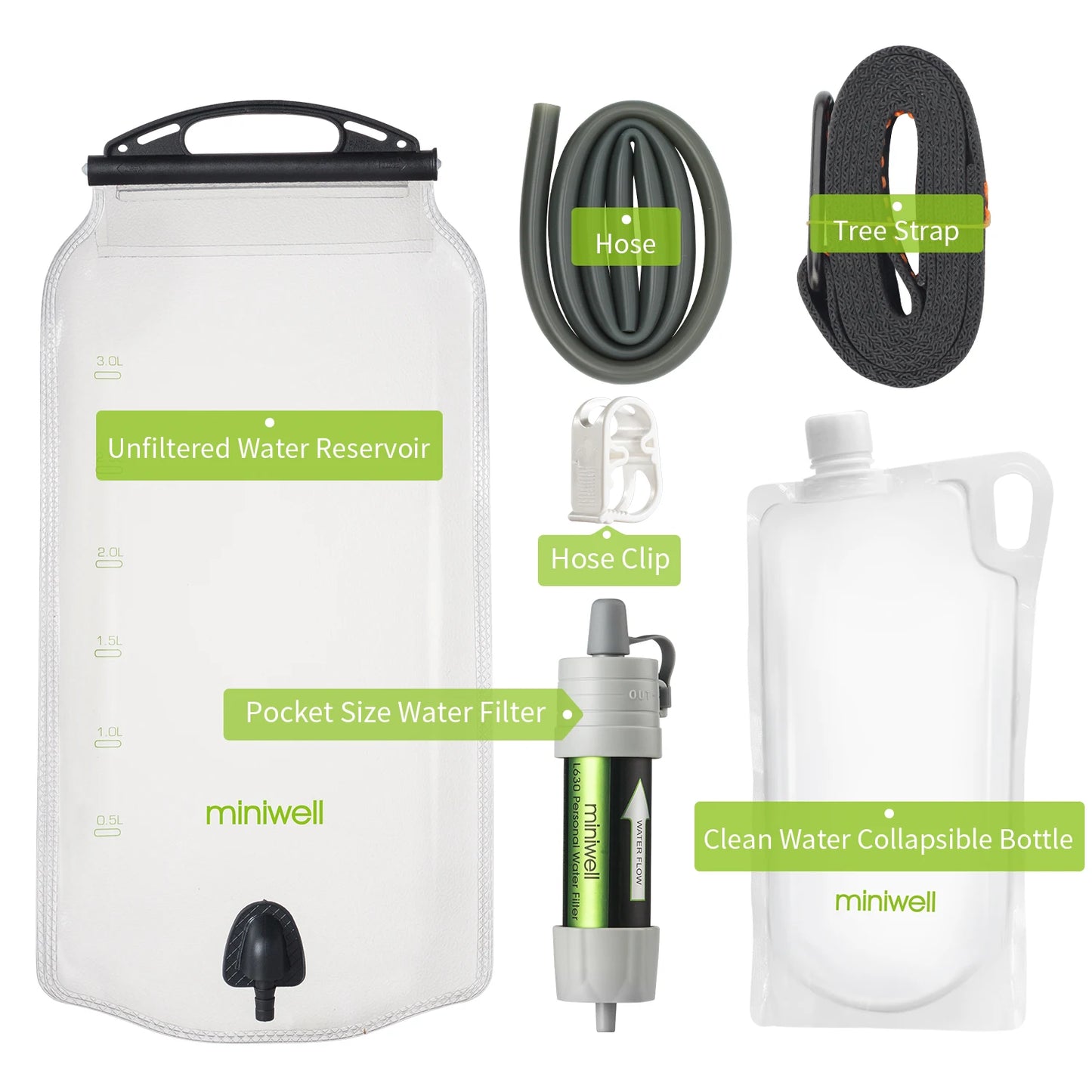 Water Purifier Straw Filter For Hiking And Survival Kit