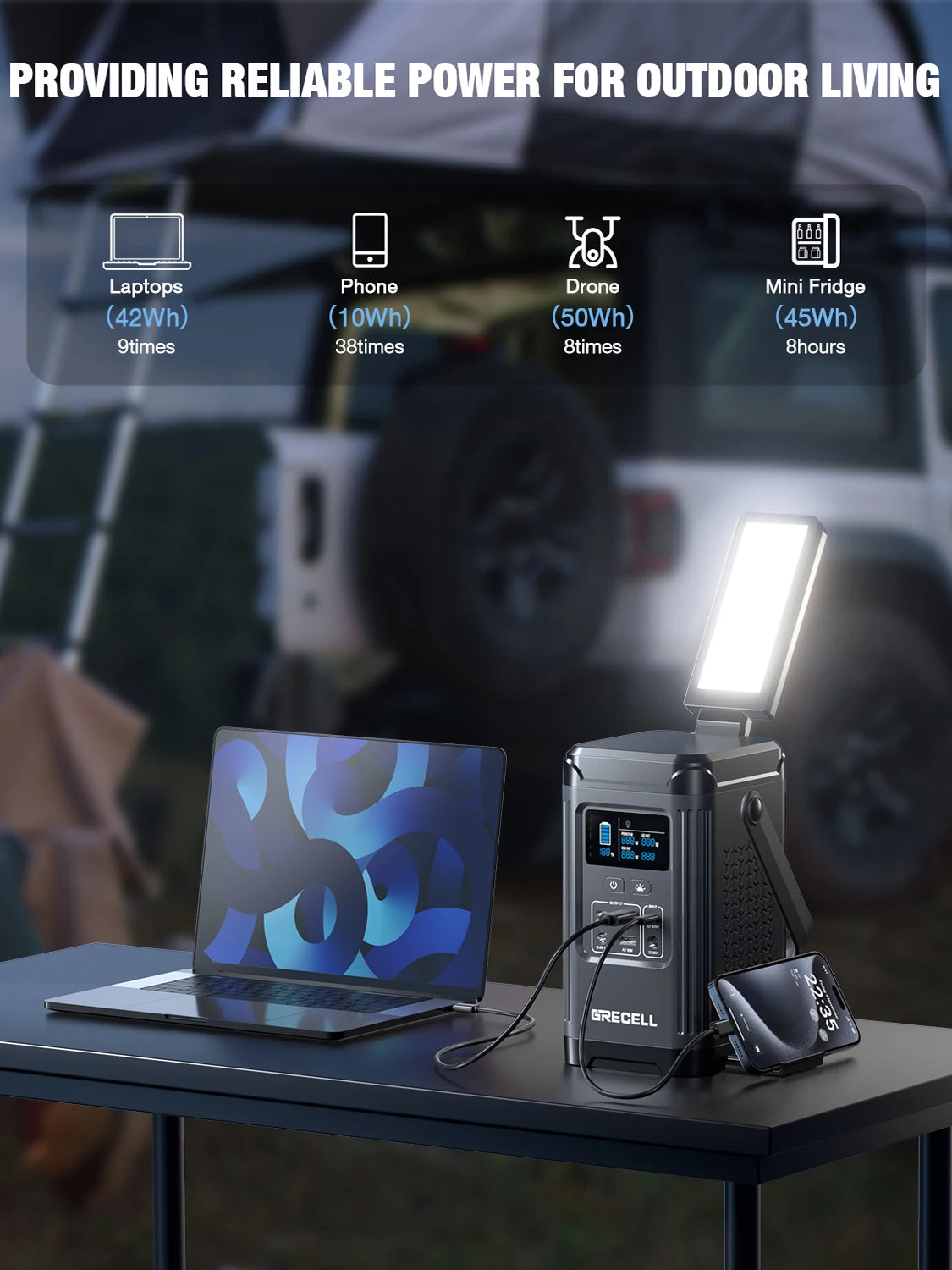 EBL 240W Portable Power Station LiFePO4 Battery For Camping Outdoors