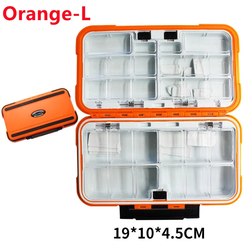 Fishing Tackle Boxes Waterproof Storage Bait Box Dual Opening