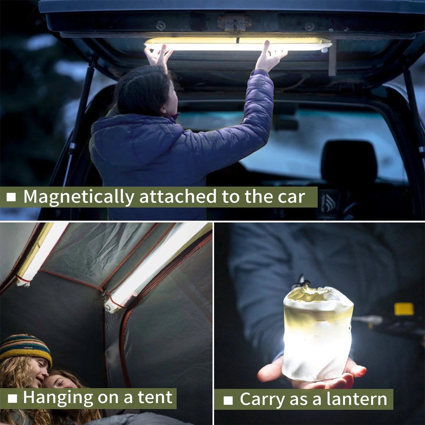 Rechargeable Portable Camping Light 2000mAh Waterproof Spotlight Lighting