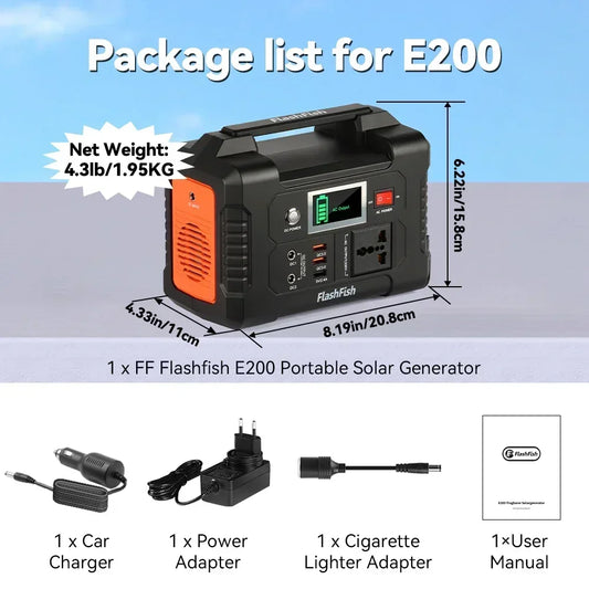 Enooddvol 151Wh Portable Solar Generator Outdoor Power Station