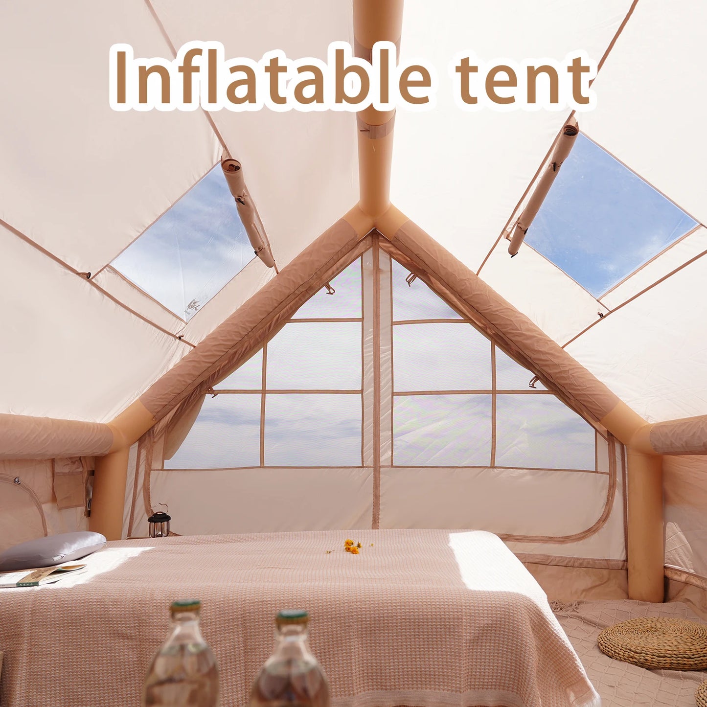 Pakicetus Inflatable Camping Tent Quick Setup Air Frame