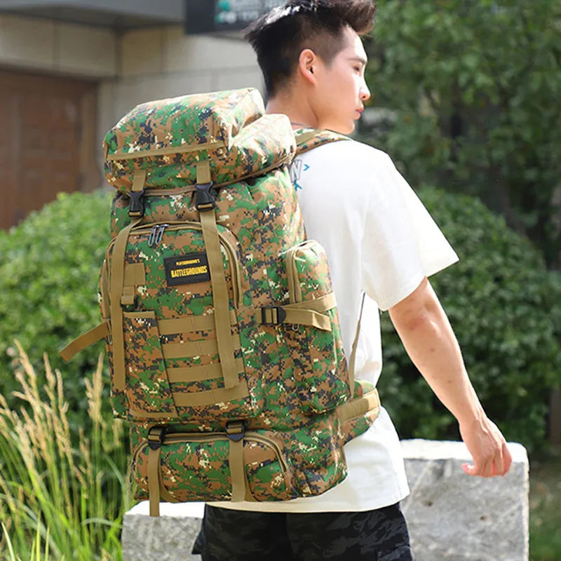 NONECN Tactical Backpack Large Capacity For Hiking Travel Waterproof