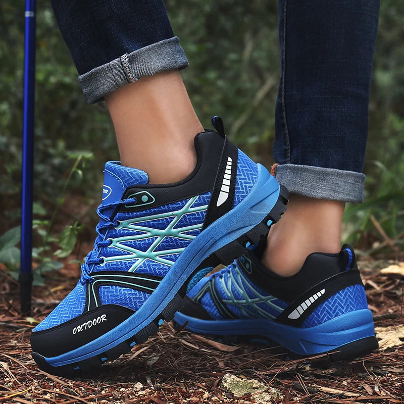 Emike Men's Hiking Shoes Breathable Mesh Outdoor Waterproof