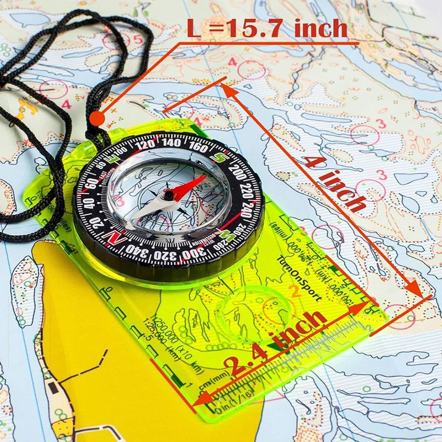 Professional Waterproof Camping Compass For Outdoor Navigation Map Reading