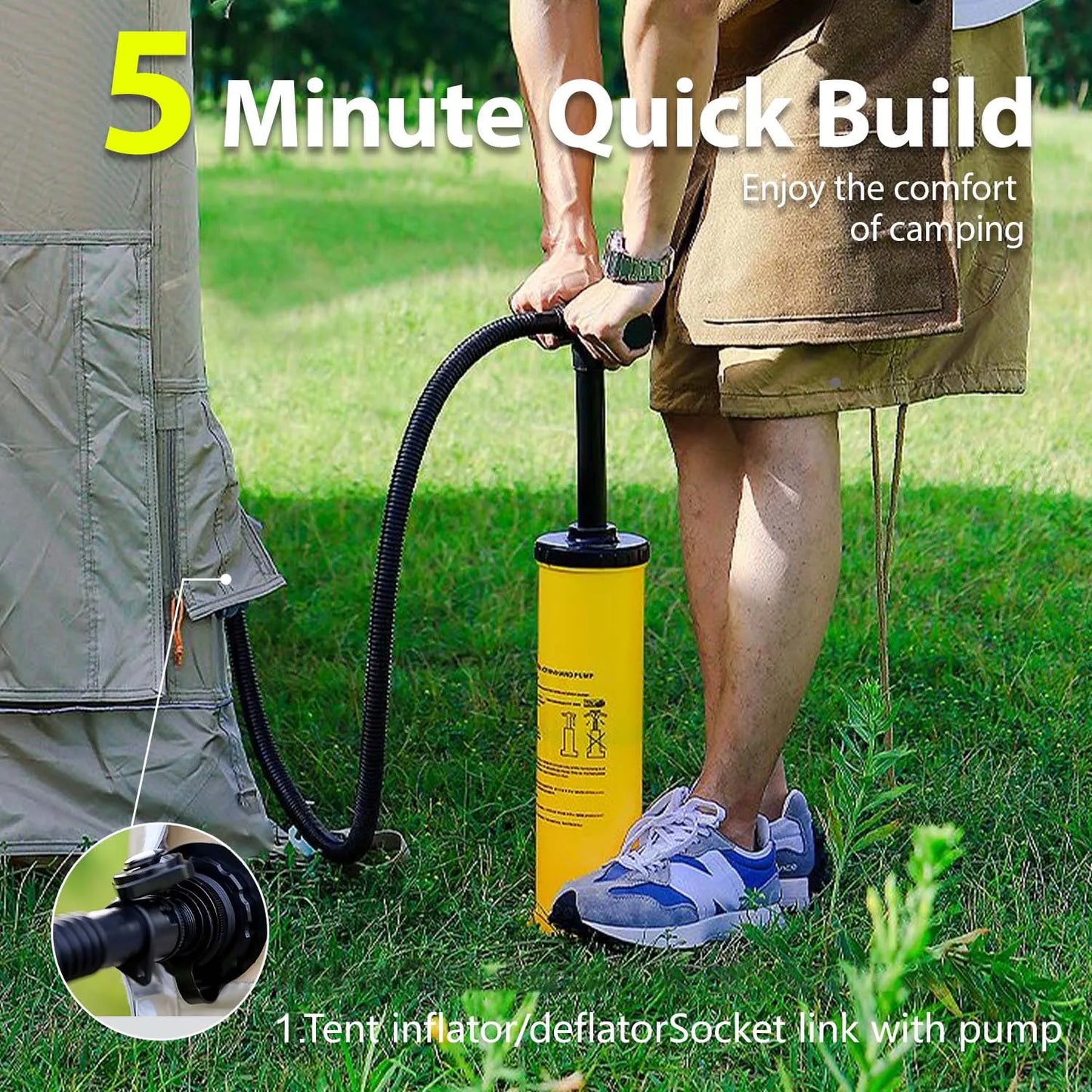 SENLEETO Inflatable Family Tent Eight To Ten People Quick Setup