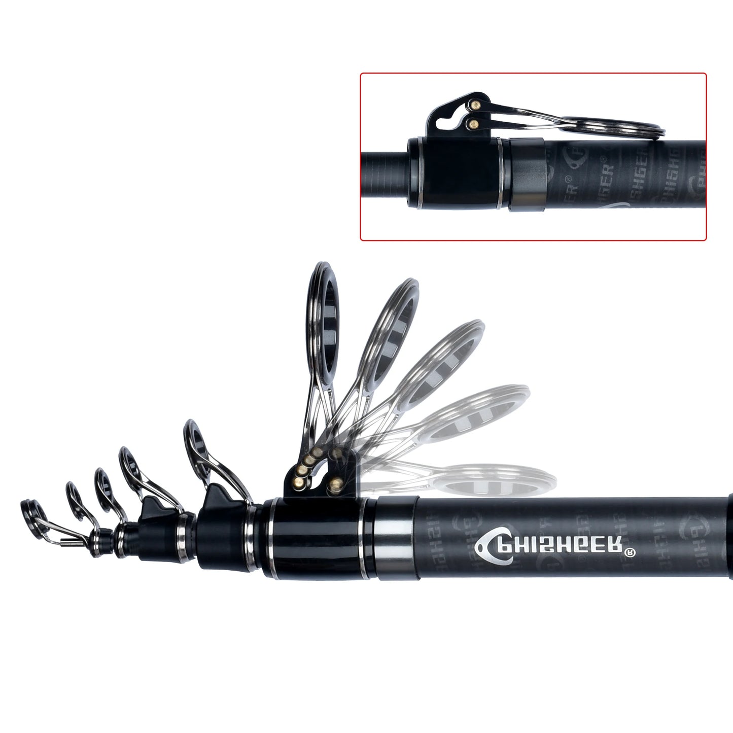 BIUTIFU Telescopic Surf Spinning Rod 30T Carbon Travel