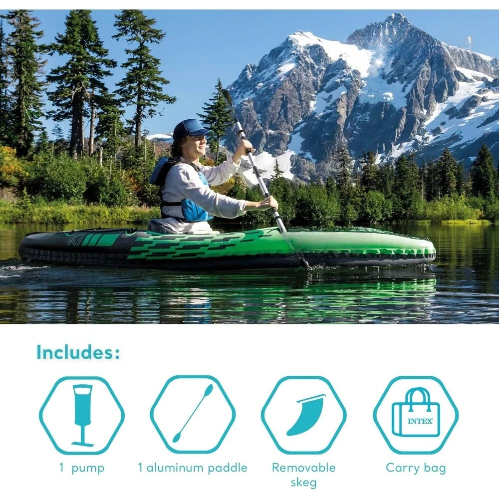 Challenger Inflatable Kayak Series With Deluxe Paddles And Pump