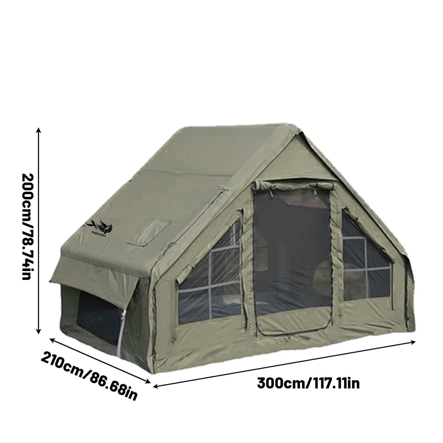 Inflatable Camping Tent With Skylight And Breathable Mesh Four Season