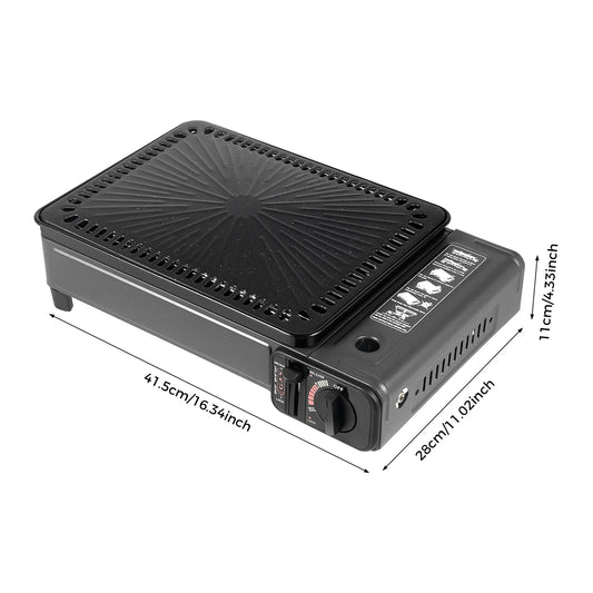 Bymaocar Portable Camping Grill Gas Stove Butane Fuel Outdoor Travel