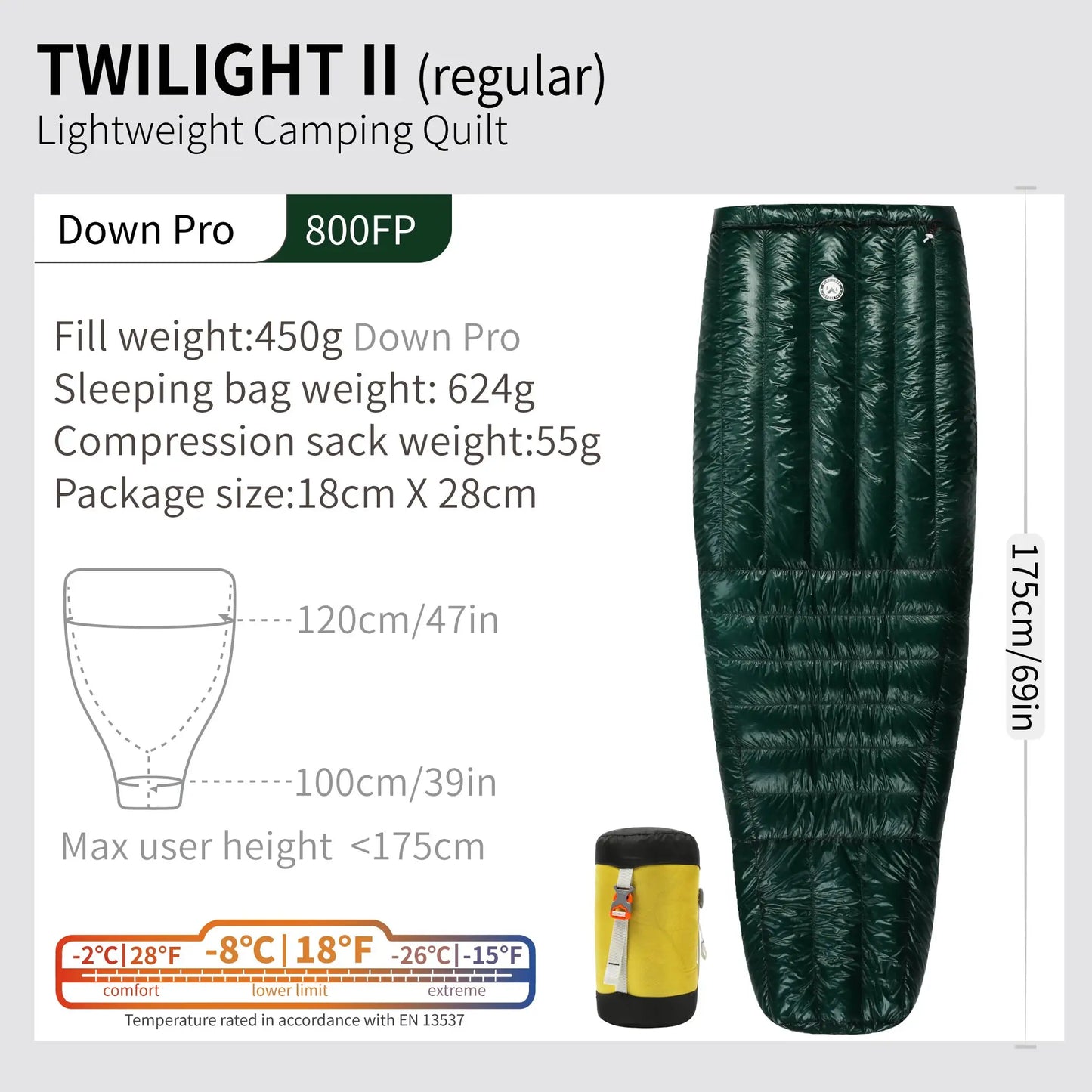 AEGISMAX Twilight Down Sleeping Bag Ultralight Winter Camping