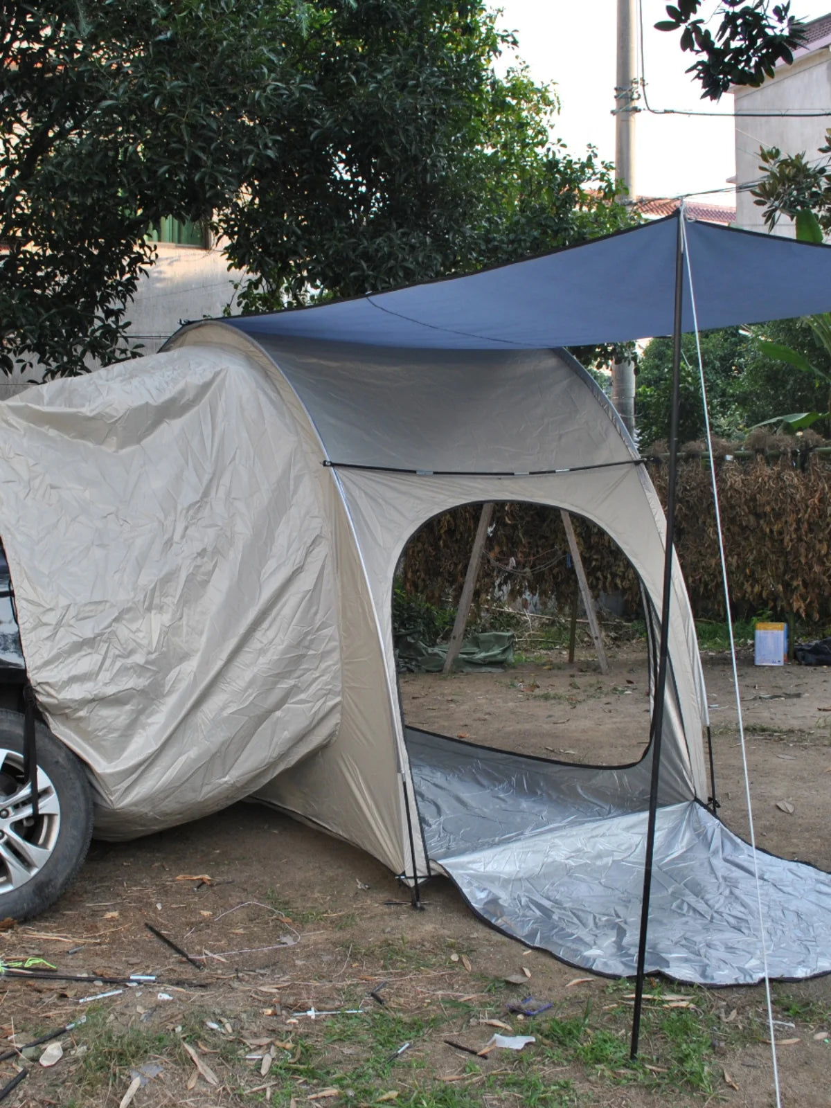 Others Double Layer SUV Tail Tent Waterproof Car Rear Tent