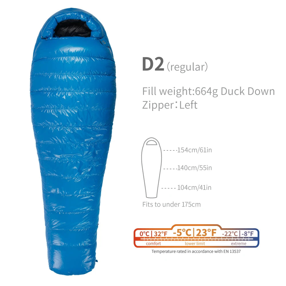 AEGISMAX Duck Down Sleeping Bag 650FP Ultralight Outdoor
