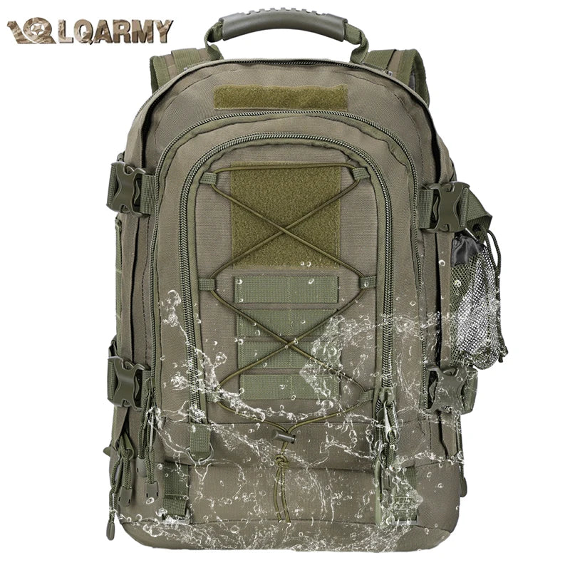 LQARMY Tactical Backpack Molle Camping Rucksack For Travel