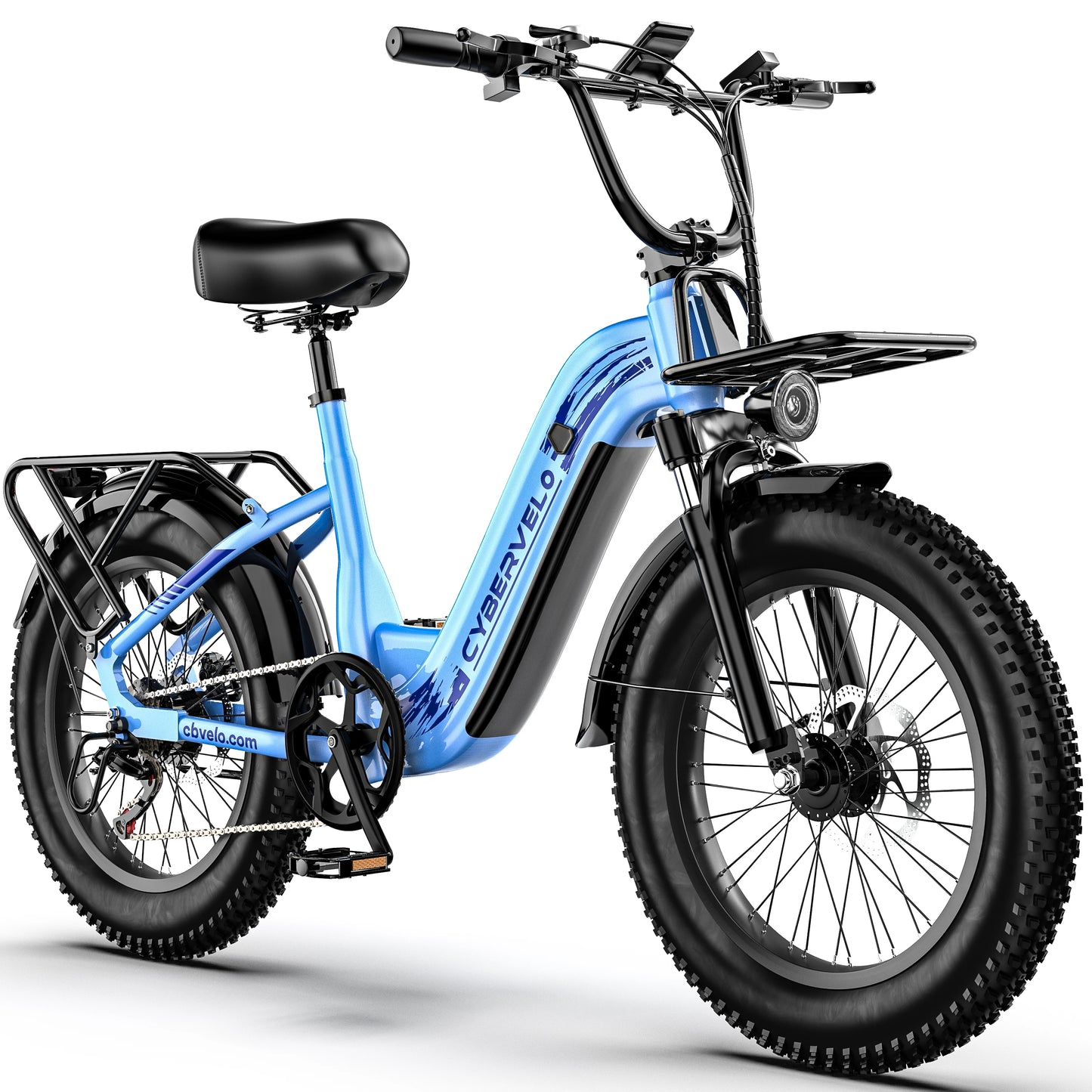 Cybervelo EK12 Step Thru Fat Tire Electric Bicycle