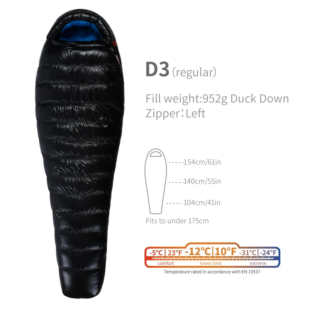 AEGISMAX Duck Down Sleeping Bag 650FP Ultralight Outdoor