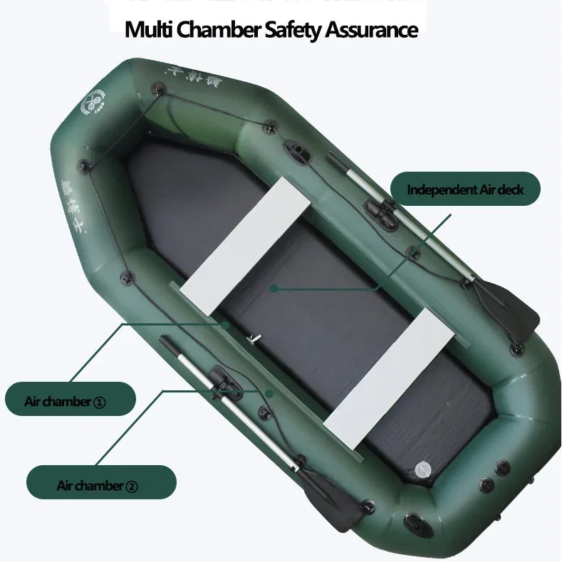 IHOME BOATPARTS Inflatable Fishing Kayak With Air Deck Bottoms