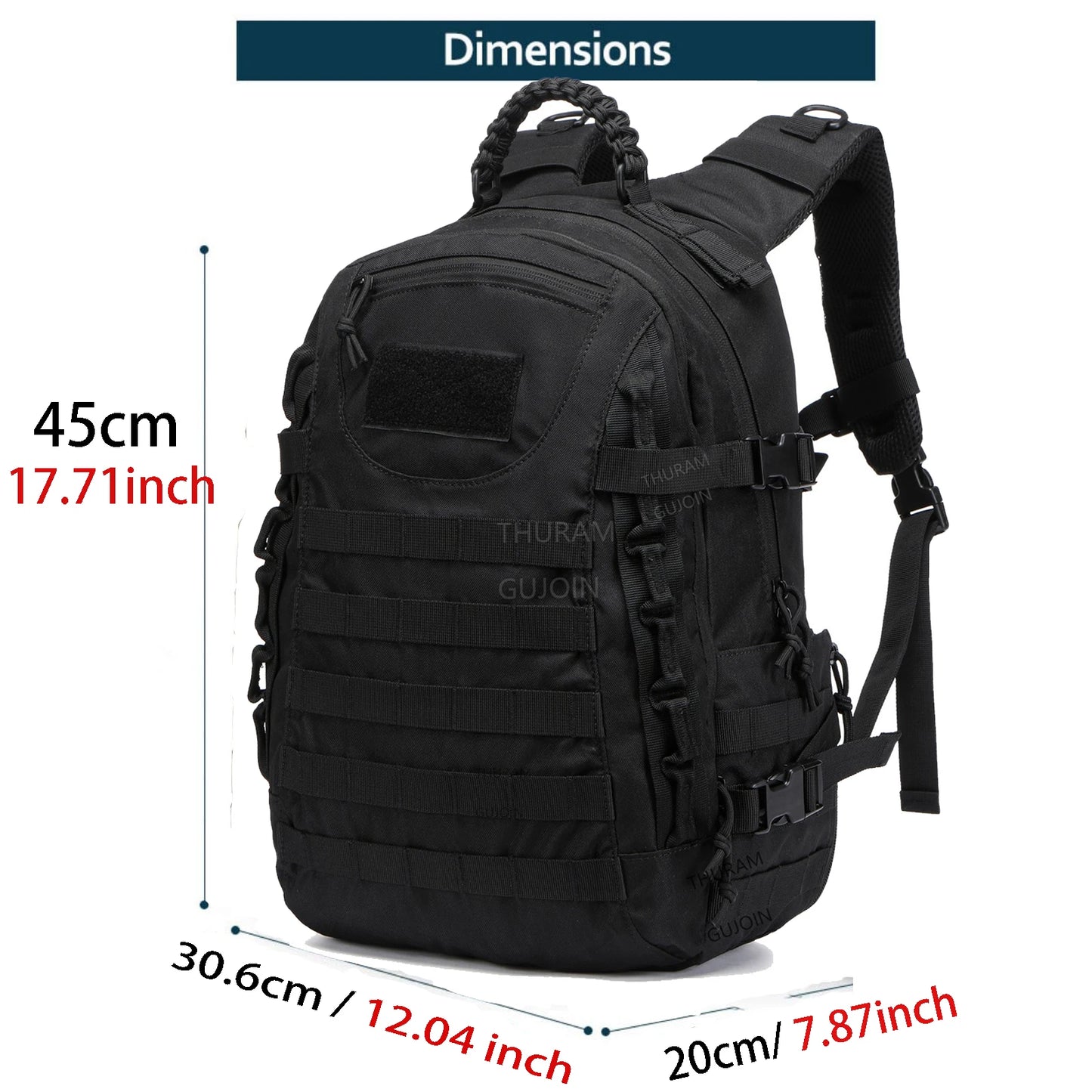 Thuram Waterproof Tactical Backpack With MOLLE System